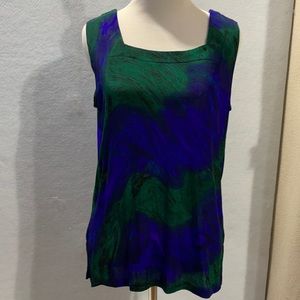 A Touch Of Class Peacock Stretch Sleeveless Blouse